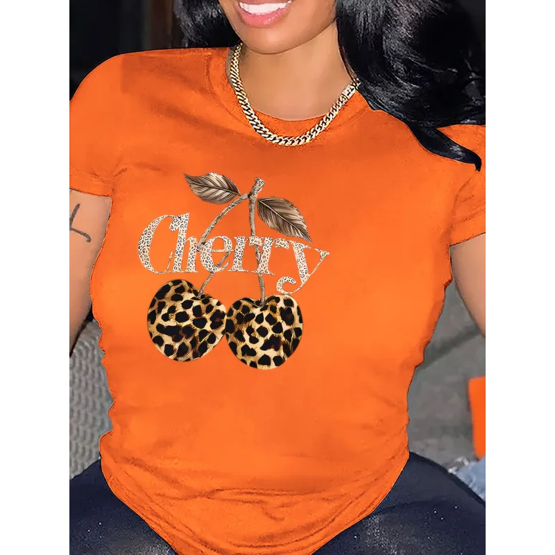 

Новинка лета 2026: Модная женская футболка с круглым вырезом и коротким рукавом, повседневный топ, трендовая модель больших размеров, базовый слой