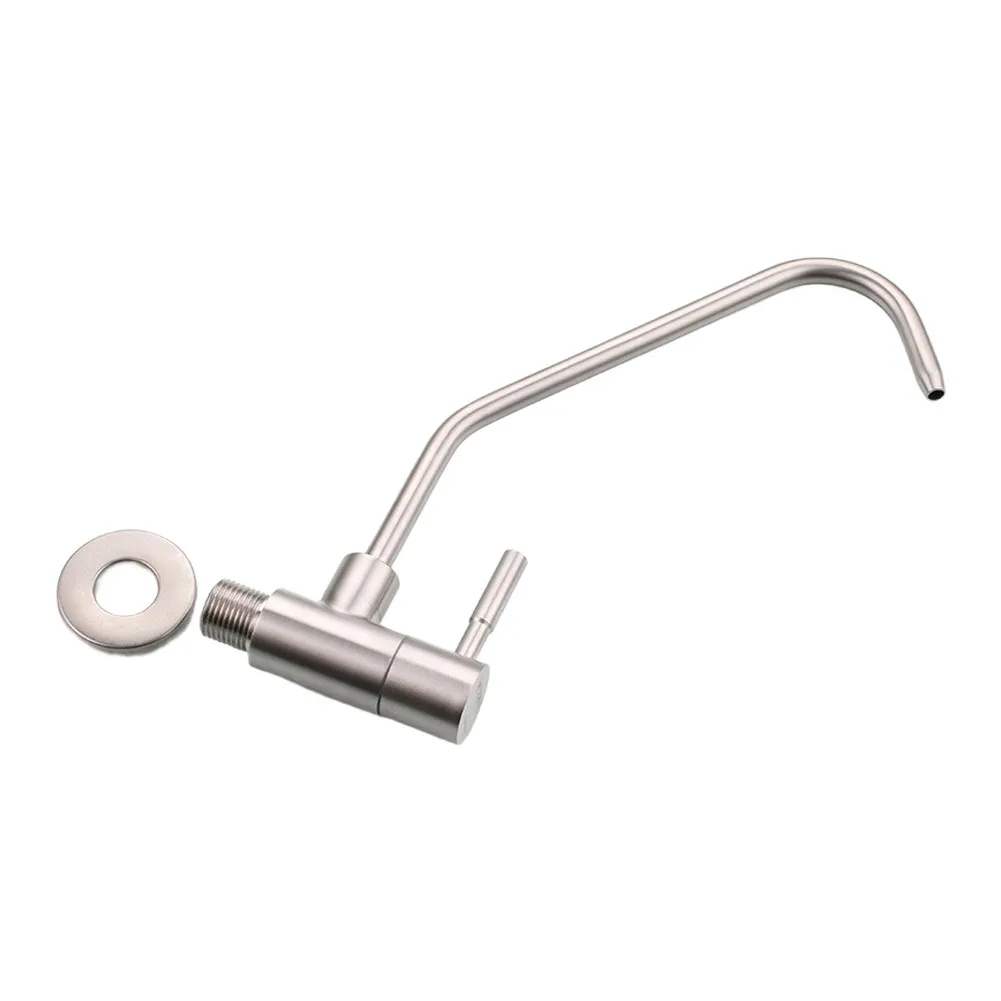 SUS304 Stainless Steel Gooseneck Bend Spout Tap Wall Mounted Household Water Purifier Drinking Water Filter Practical Hardware