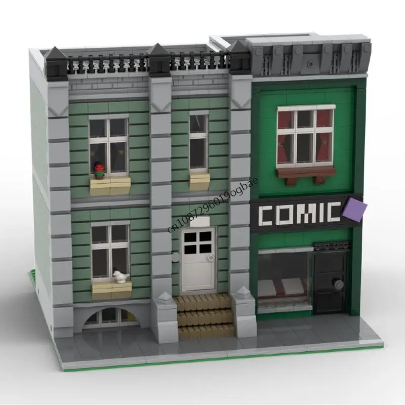 

New 1853Pcs City Hot Selling Street View Moc Town House with Dungeon Model Custom Puzzle Diy Creative Ideas Kidtoy Birthday Gift