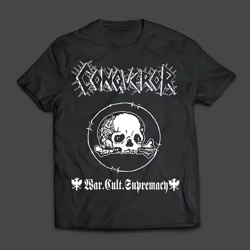 عارضة فضفاض الشارع الشهير روك باند خمر طباعة نمط قصيرة الأكمام شارع العليا Y2K تي شيرت طاقم الرقبة جودة عالية أعلى للجنسين