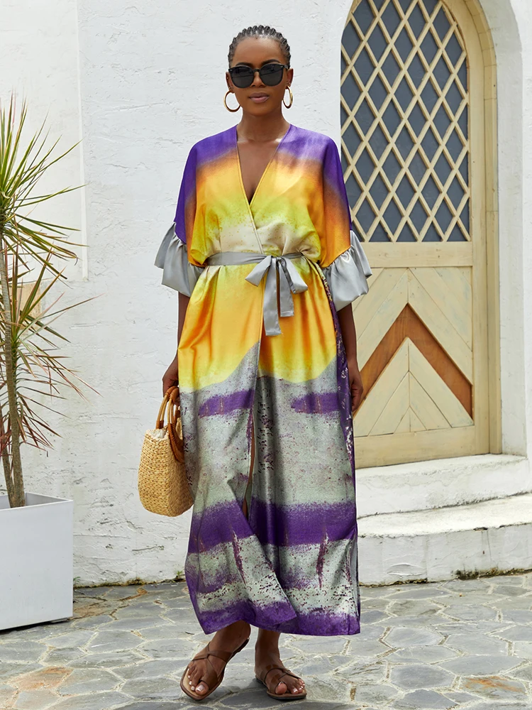 

Винтажное этническое платье большого размера с рукавами «летучая мышь» для женщин