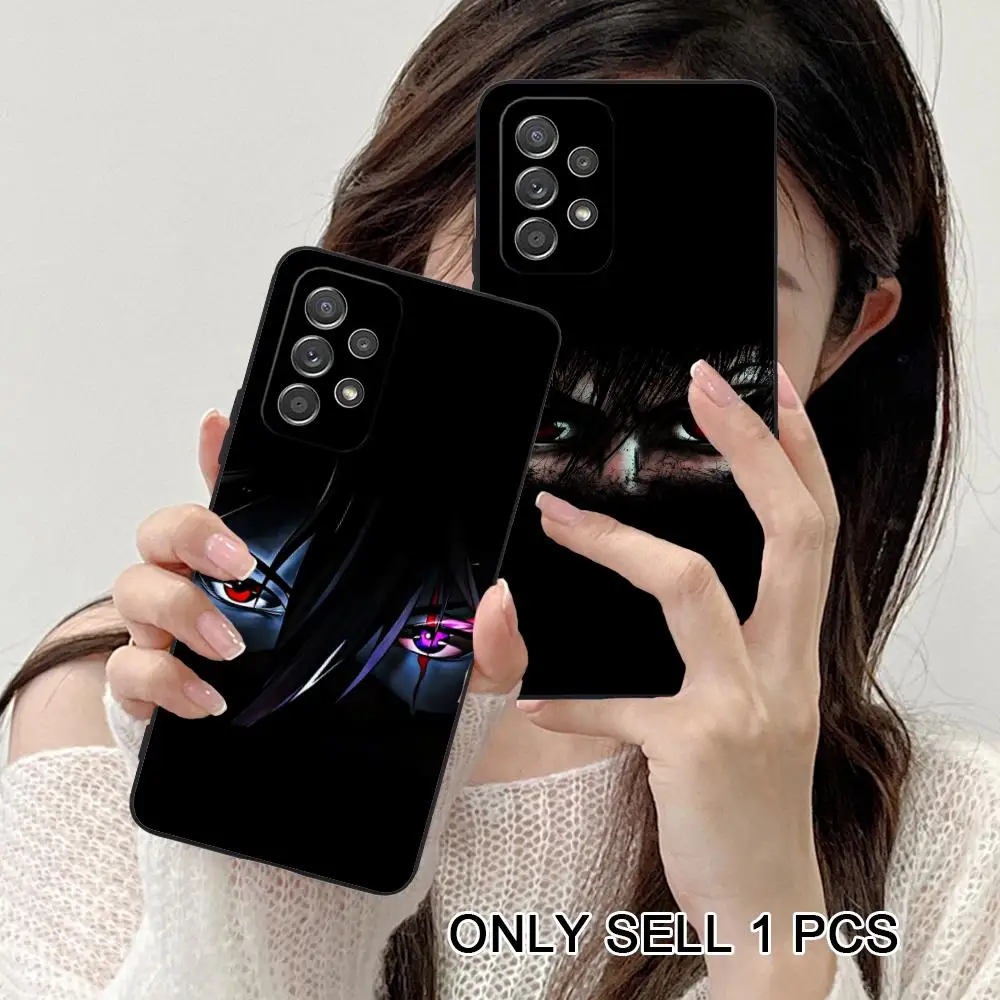 Anime Eyes Phone Case for Samsung Galaxy A57 56 55 54 53 52 51 37 36 35 34 33 32 31 5G Soft TPU Shockproof Cover