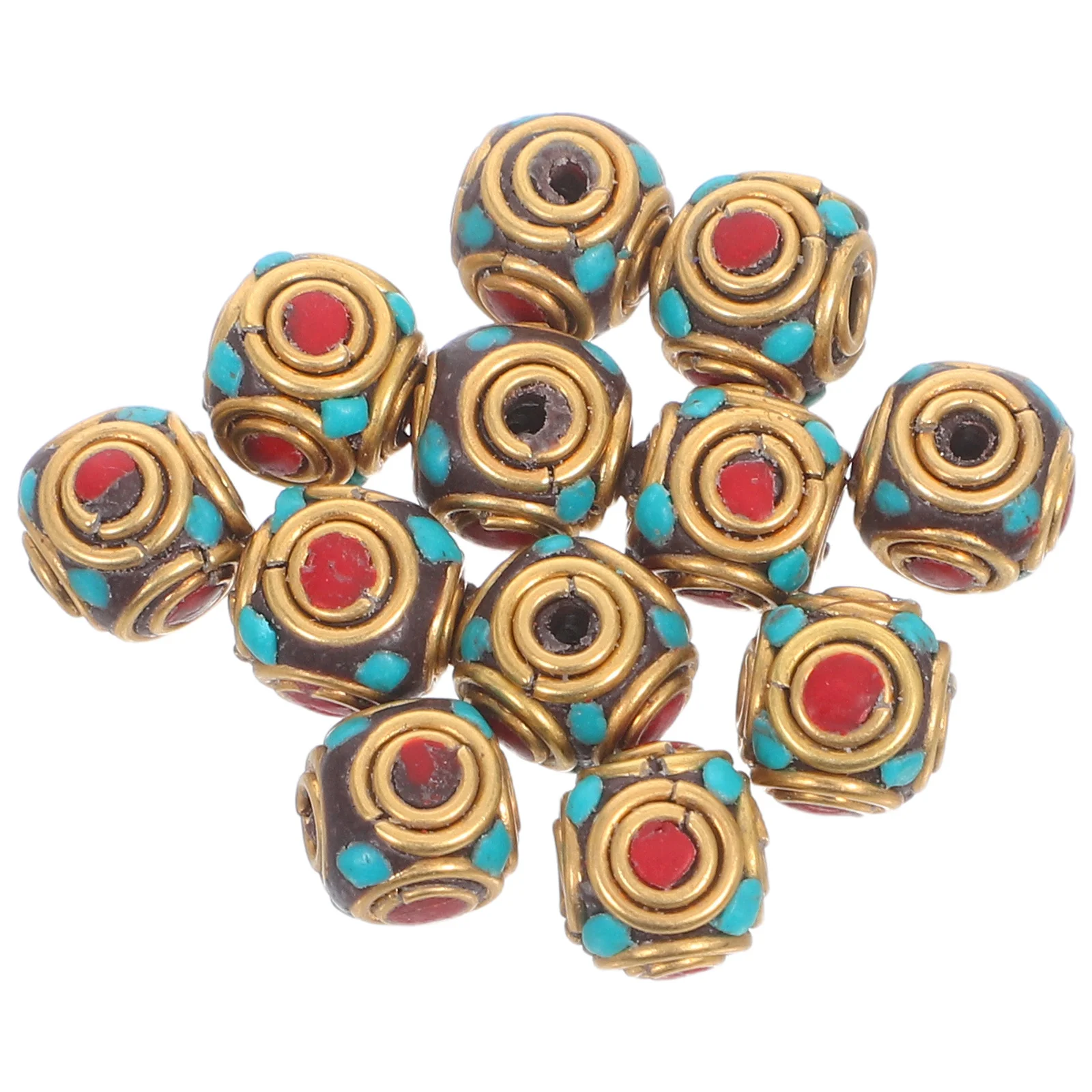 

12 шт. рассыпных бусин-разделителей – подлинные тибетские буддийские бусины в непальском стиле для изготовления украшений ручной работы и духовных декораций