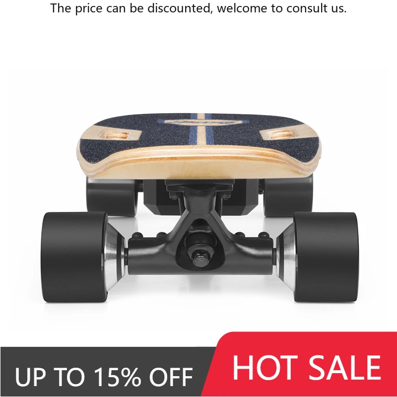 

Double Handle Electric Skateboard Fish Board Design With Removable Battery Case And Wheel Donut