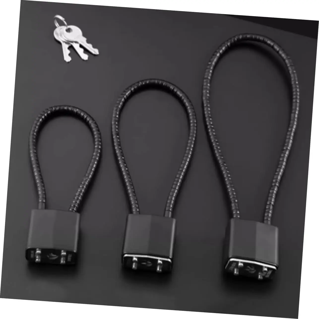 Soft Wire Rope Helmet Lock, Electric Bicycle Long Padlock, Locker Door Anti-Theft Lock for Dormitory, Warehouse, Iron Door, Gym, Locker, Luggage, Tool Box, Rust-Proof and Waterproof Padlock image 6
