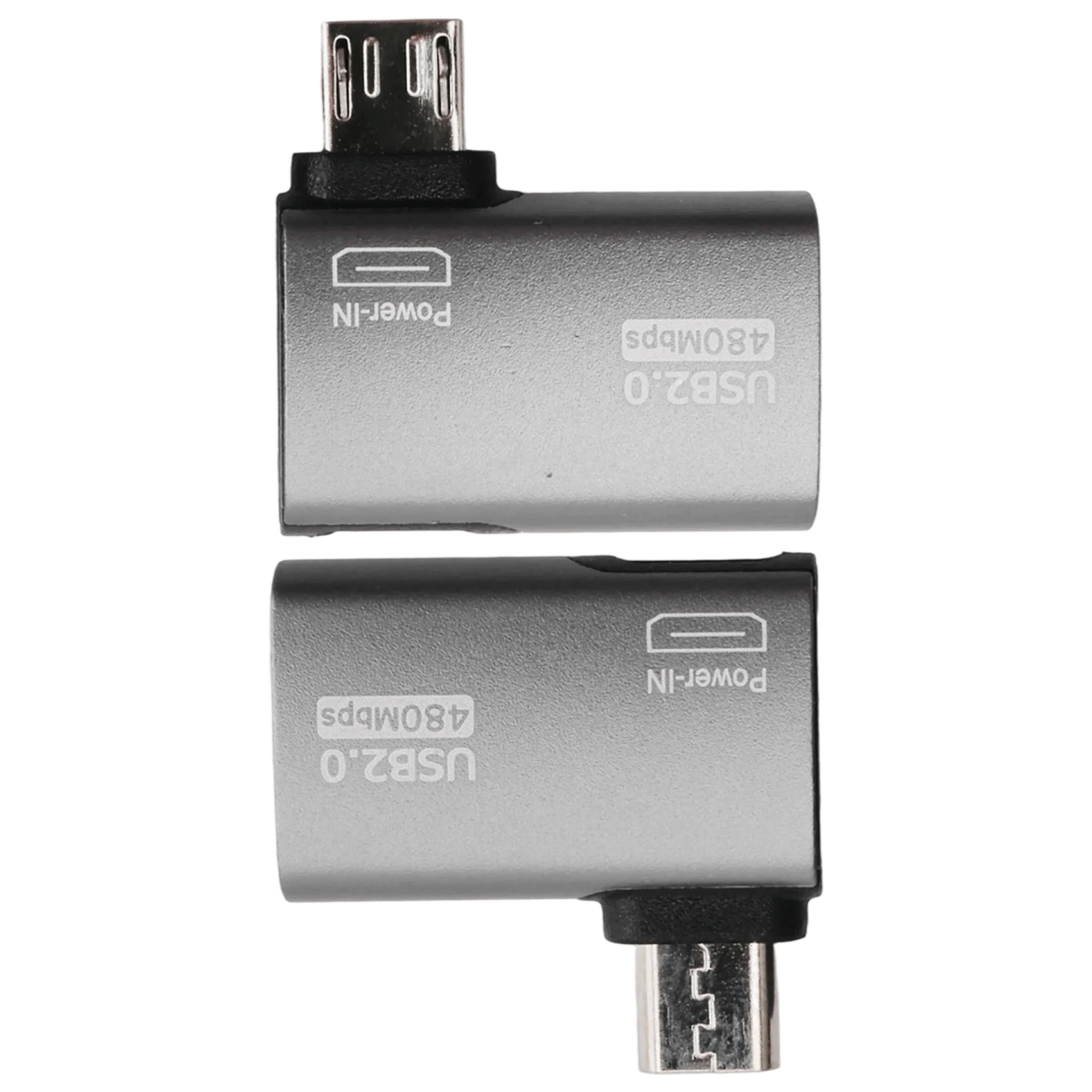ABUO 2Pcs OTG Adapter for Fire TV Stick 90 Degree Left/Right Angle Micro-USB to USB for Android Phone Tablet