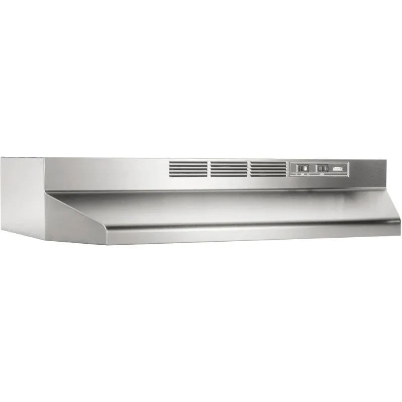 Broan 30" Range Hood, Non-ducted, 2-Speed Rocker, Light with Print Guard