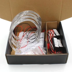 Rockeybright A+A LED angel eyes for BMW angel eye halo rings light E36 E38 E39 E46 projector white yellow crystal LED angel eyes