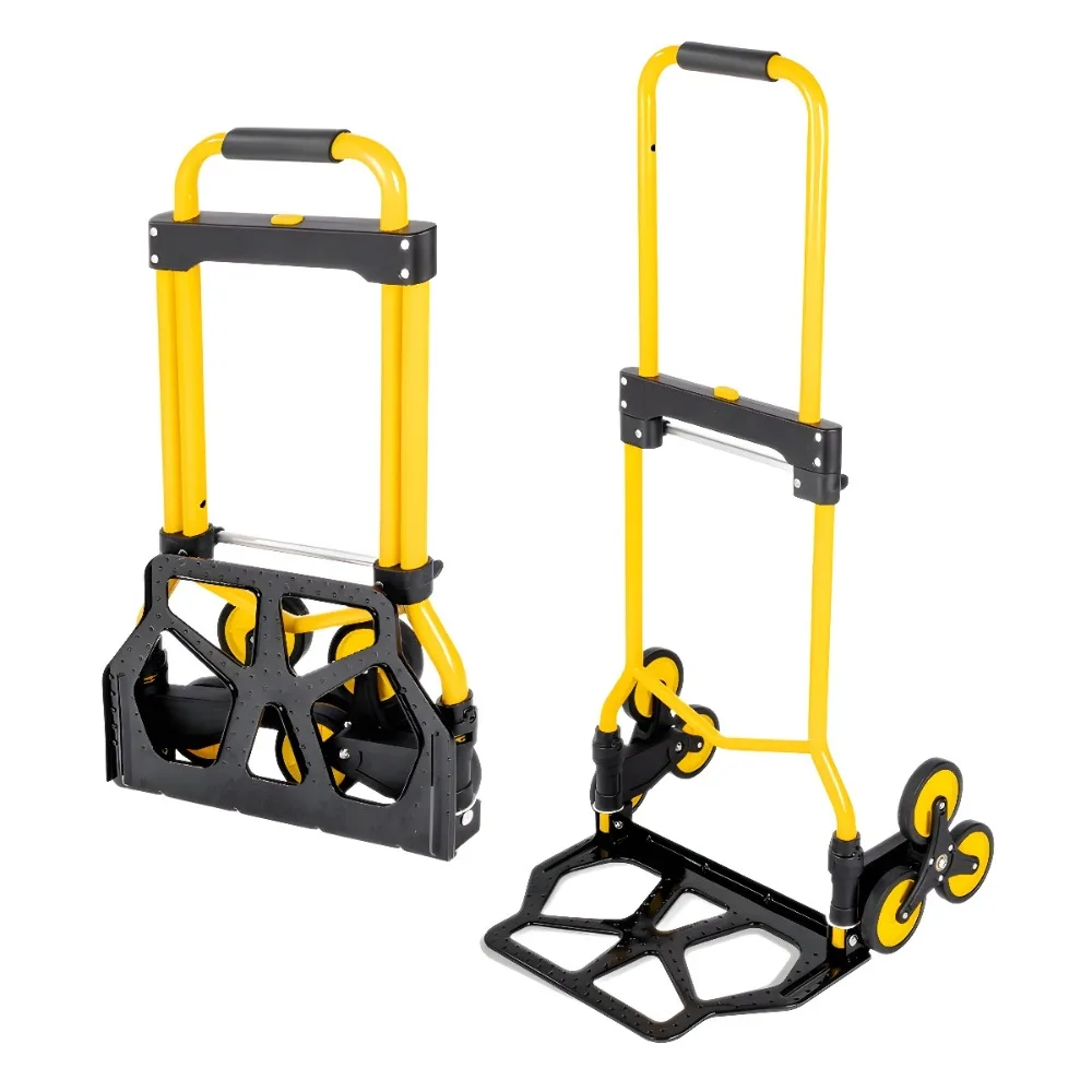 Multi functional aluminum alloy folding handcart, portable luggage cart, shopping cart, hand pulled truck, flatbed truck