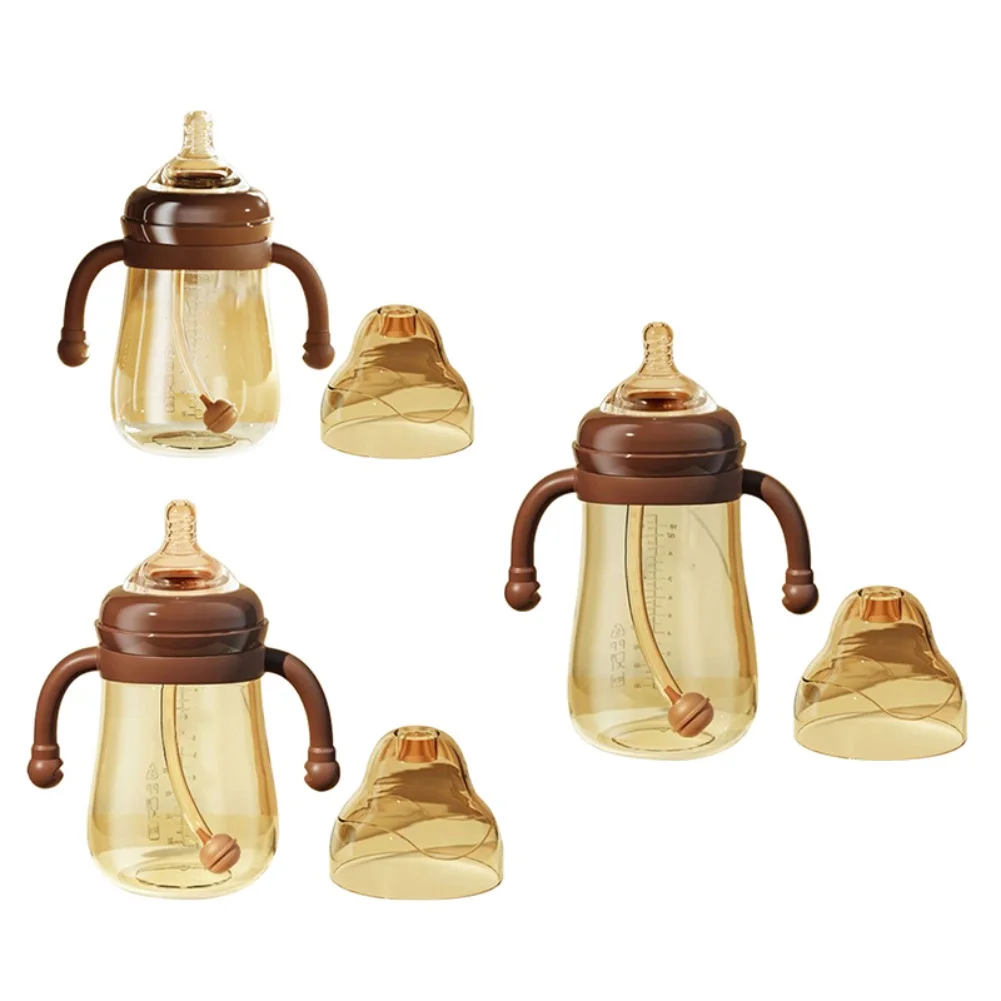 180/240/300ML Baby Bottle Toddler Baby Feeding Bottle with Handle Milk Anti-Choking Nipple Bottle Newborn Infant Cup