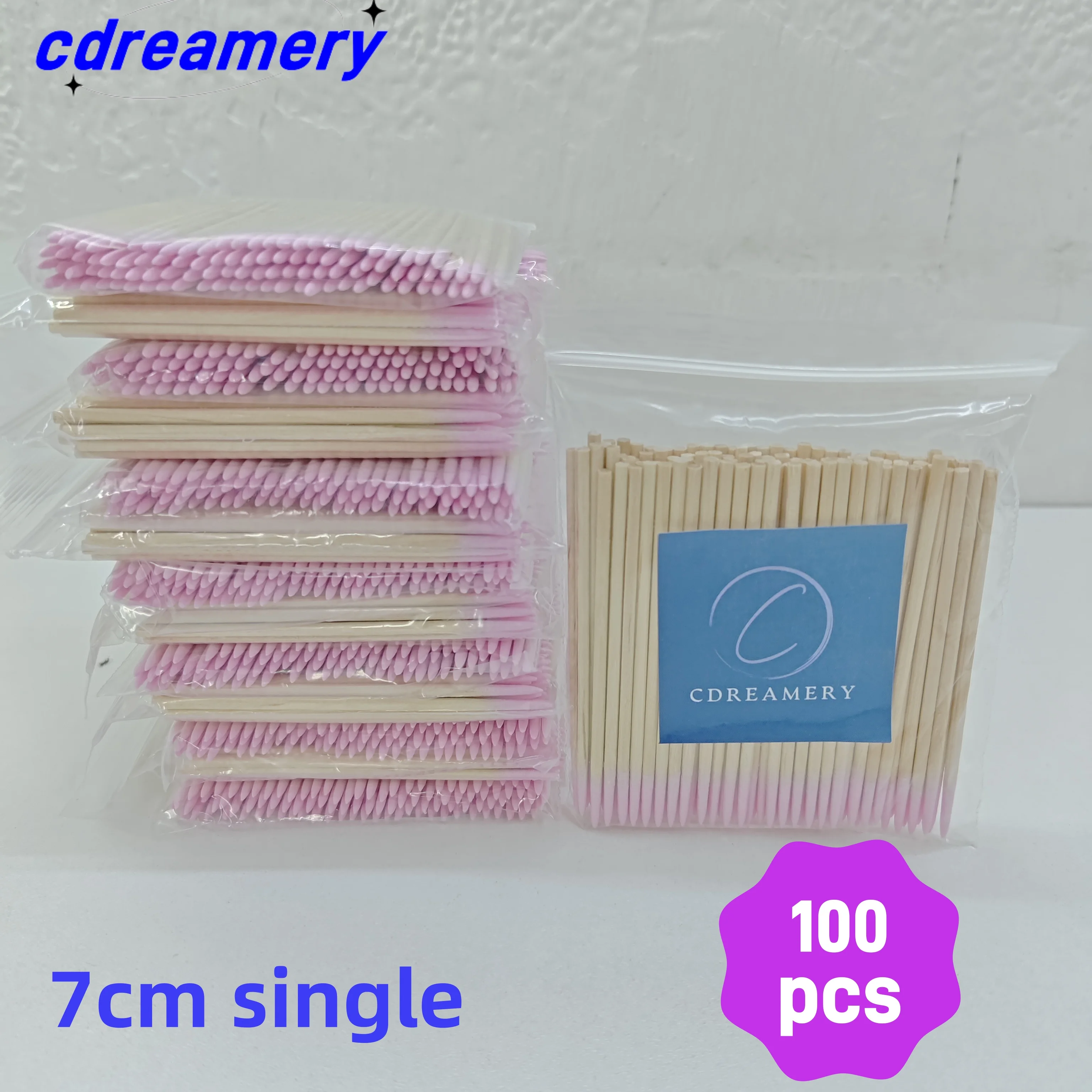 

CD 2400pTATTOO чистка ушей деревянная ручка заостренный наконечник ватные тампоны перманентные брови ресницы татуировка нить красота макияж удаление