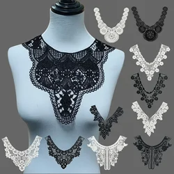 Black and white polyester embroidery hollowed out collar DIY sewing decoration dress clothing collar accessories