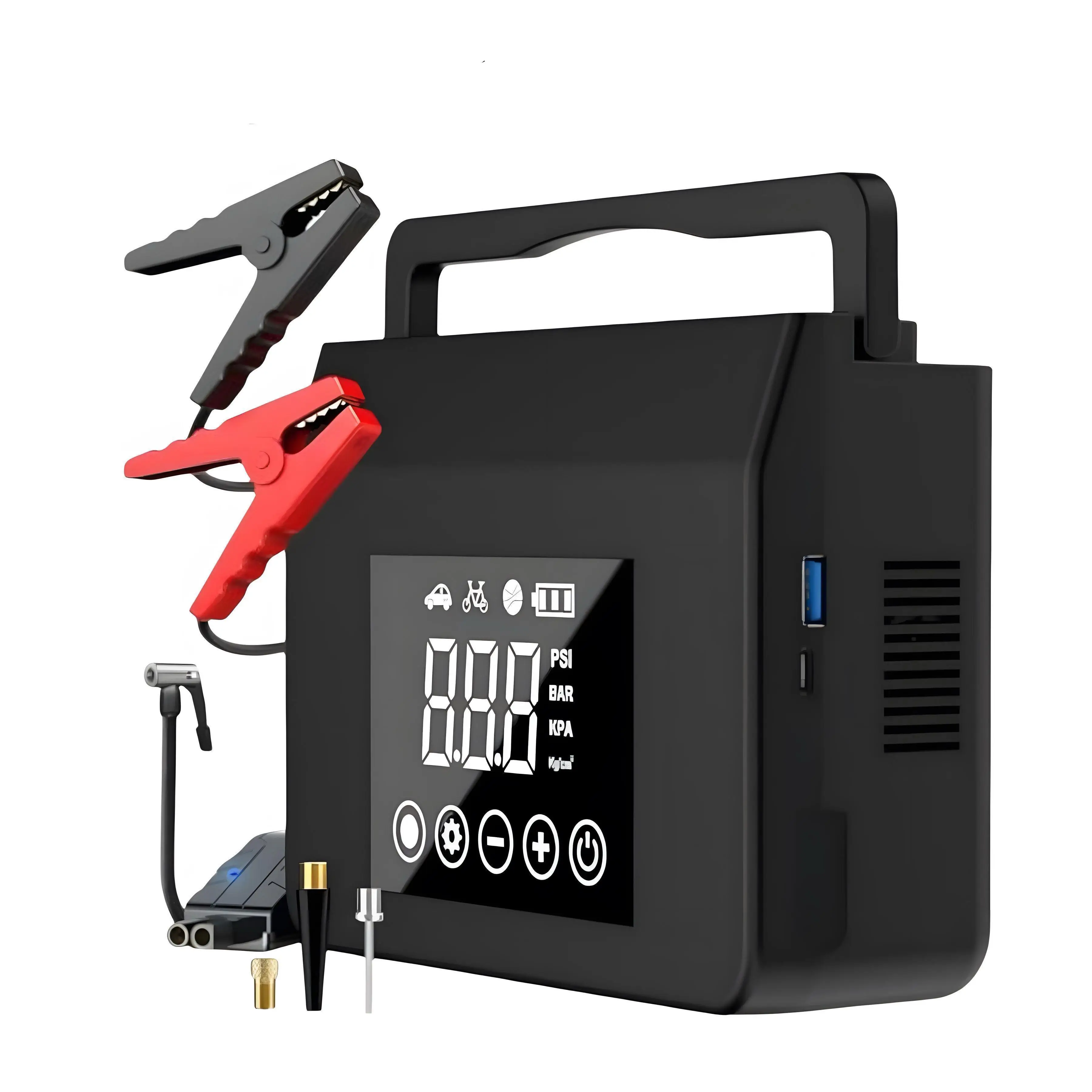 2026 Upgraded 4000A Car Jump Starter 12V Auto Battery Booster Portable Power Bank 15000mAh with 150PSI