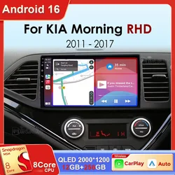 For KIA Morning Picanto RHD 2011 2012 2013 2014 2015 2016 Car Multimedia Player Android 16 Car Stereo Car Radio GPS Carplay Auto