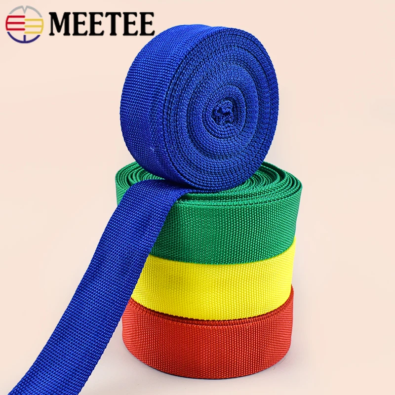 

5/10M Meetee 30mm Polyester Webbing Hollow Tubular Ribbon Tape Backpack Strap Decor Double-layer Binding Band Sewing Accessories