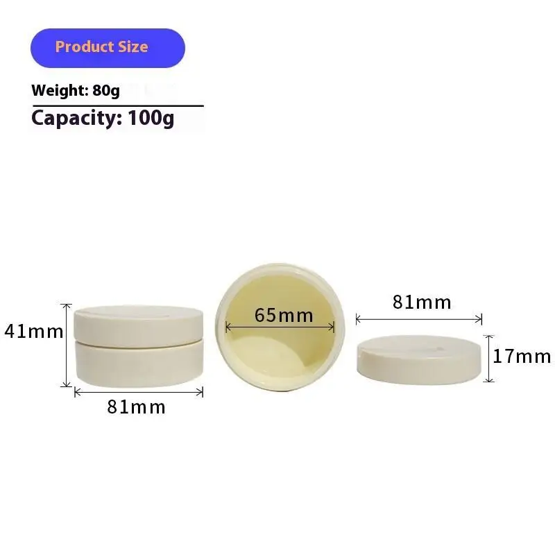 Frasco removedor de maquiagem recarregável, 100g, com colher, plástico, vazio, pote de maquiagem, viagem, creme facial, loção, recipiente cosmético, 1 peça