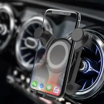 Kulatý držák na mobilní telefon s navigací do auta, otočný držák telefonu s gravitačním držákem pro rychlou instalaci výdechu vzduchu 10 nejlepší prodej držák telefonu w176 - №9