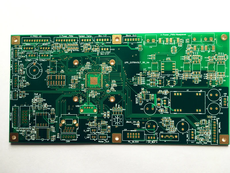 4 Layer FR4 PCB Red Solder Mask Immersion Silver Surface RoHS Halogen Free Board for Industrial Transmitter Circuit Module