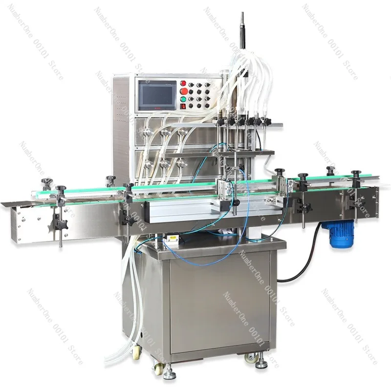 Fully Automatic Servo Piston Filling Machine, Liquid Paste, Chili Sauce, Honey, Disinfectant, Canning Machinery,Multi-functional