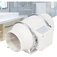 Ventilateur à Tube réglable 220V 100mm 220 m3/h, ventilateur d'extraction en ligne à moteur EC silencieux 2600 tr/min pour baignoires, Ventilation de cuisine 3