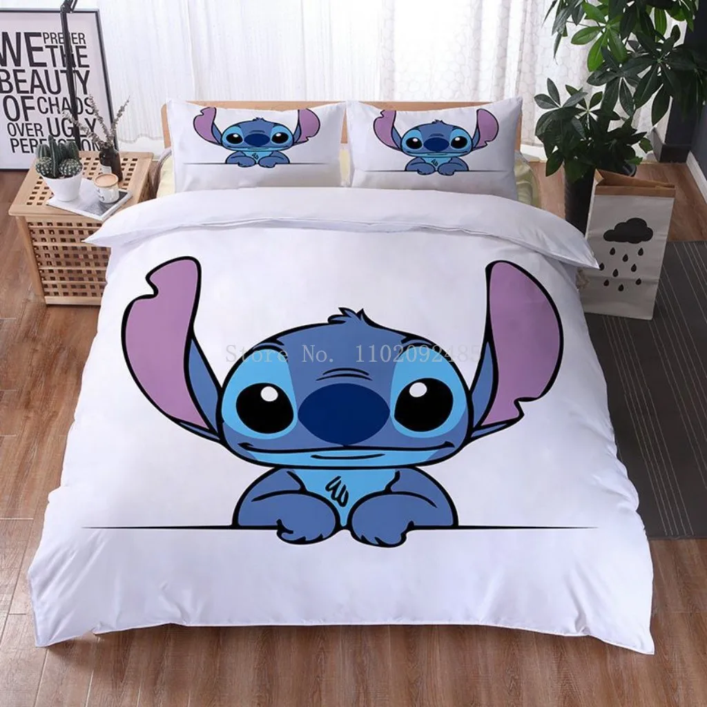 Lilo Stitchs 3D Print Pattern Duvet Cover Set Pillowcase Bedding Set Single Double Twin Full Queen King Size for Bedroom Decor