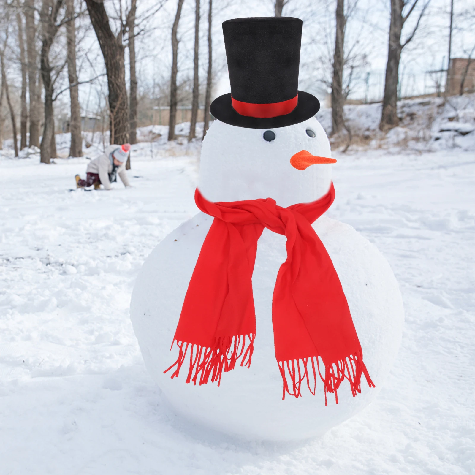 

1Set Snowman Dress Up Kit Weather Resistant for Holiday Imagination Game Snowman Making Accessory Set