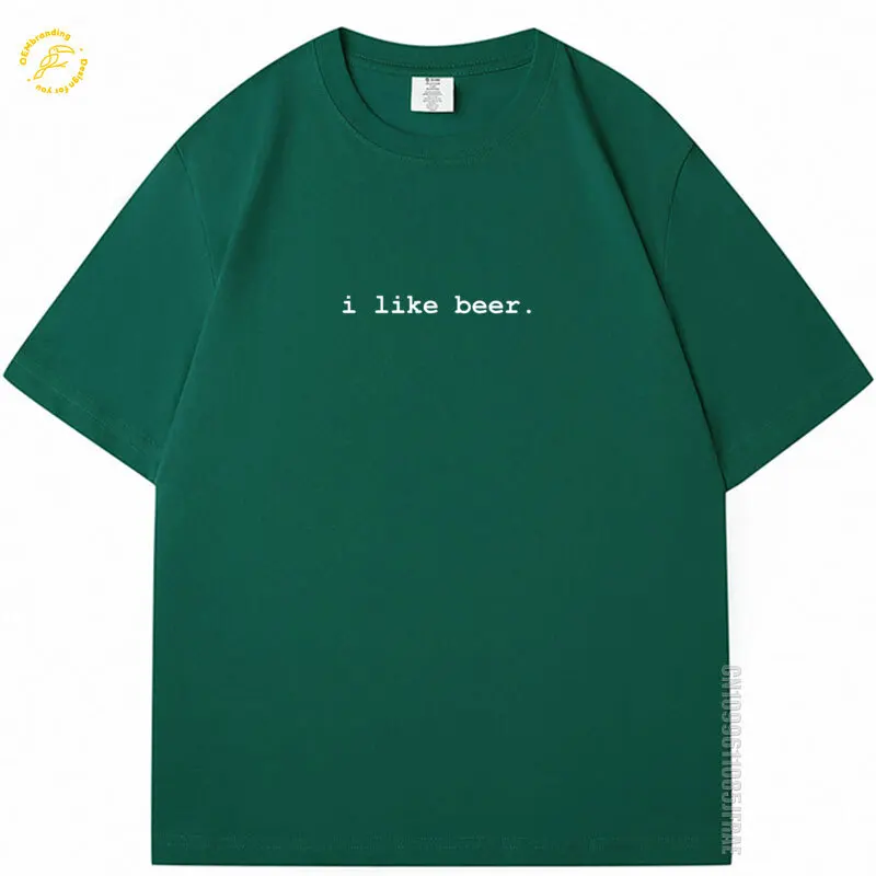 

I Like Beer Minimalist Funny Drinking Oversized T Shirt Roupas Masculinas Short Sleeved T-Shirt For Men Tee Top Crew Neck Tshirt
