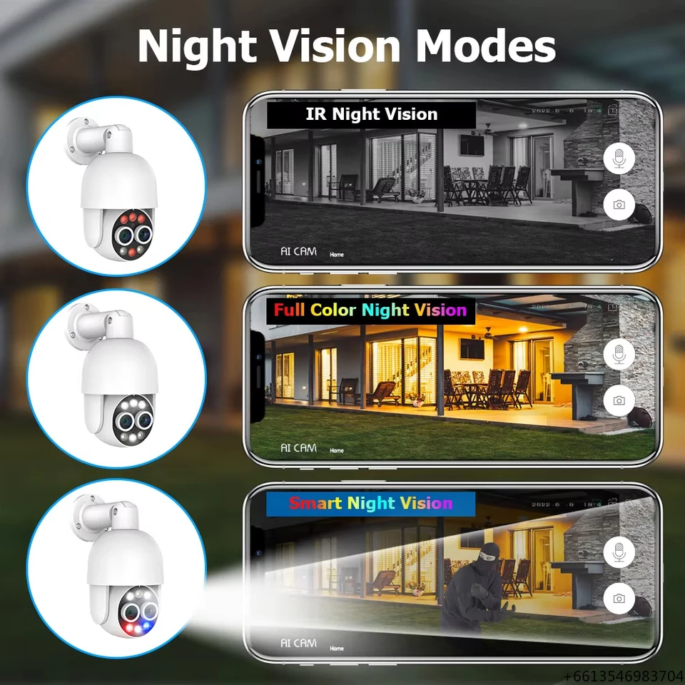 

For 8CH 8MP 4K AI PTZ POE Security Camera System with 8X Zoom Dual Lens Human Detection Recording Protection Kit