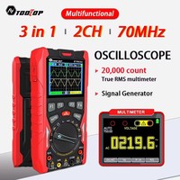 TOOLTOP ET853C 2CH Digital Oscilloscope 70MHz 20000 Count True RMS Multimeter Signal Generator For Electronic Experimental Test