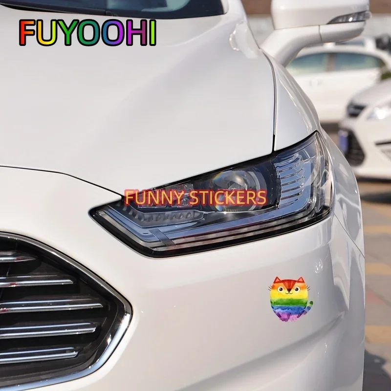 FUYOOHI Pride Cat Sticker Vinyl Pride Cat Sticker Pride Sticker Computer Car Decal
