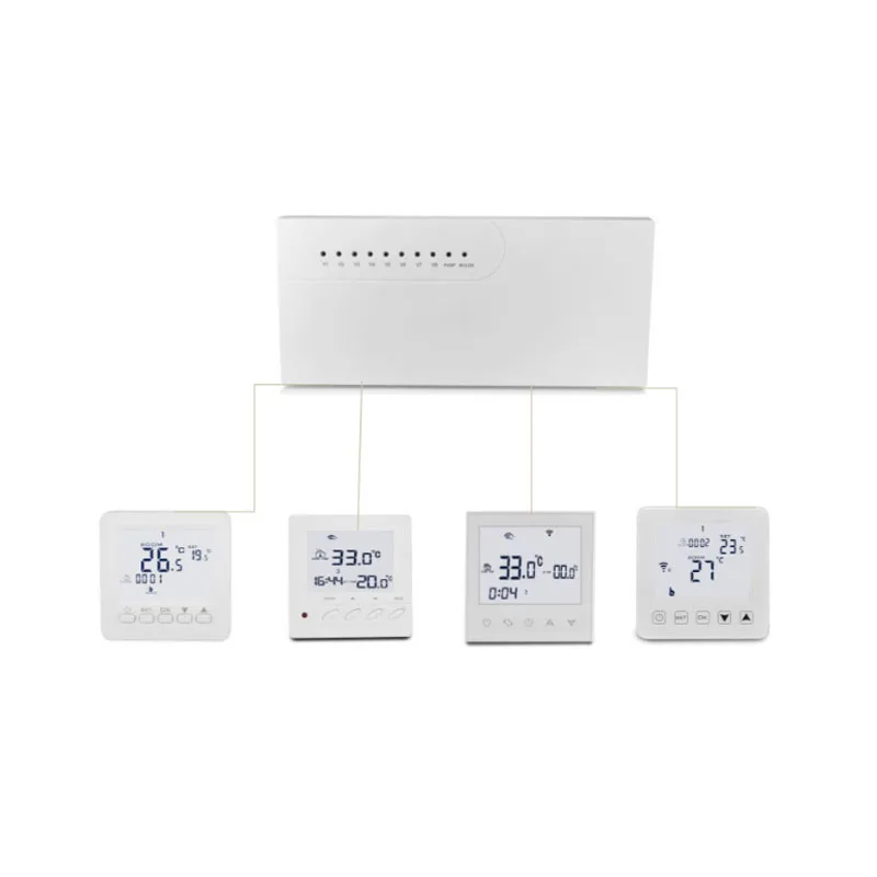 Central Control Box Smart Thermostat Heater Programmable Home Heating System for Multi Actuators Value Wiring Box Floor Heating