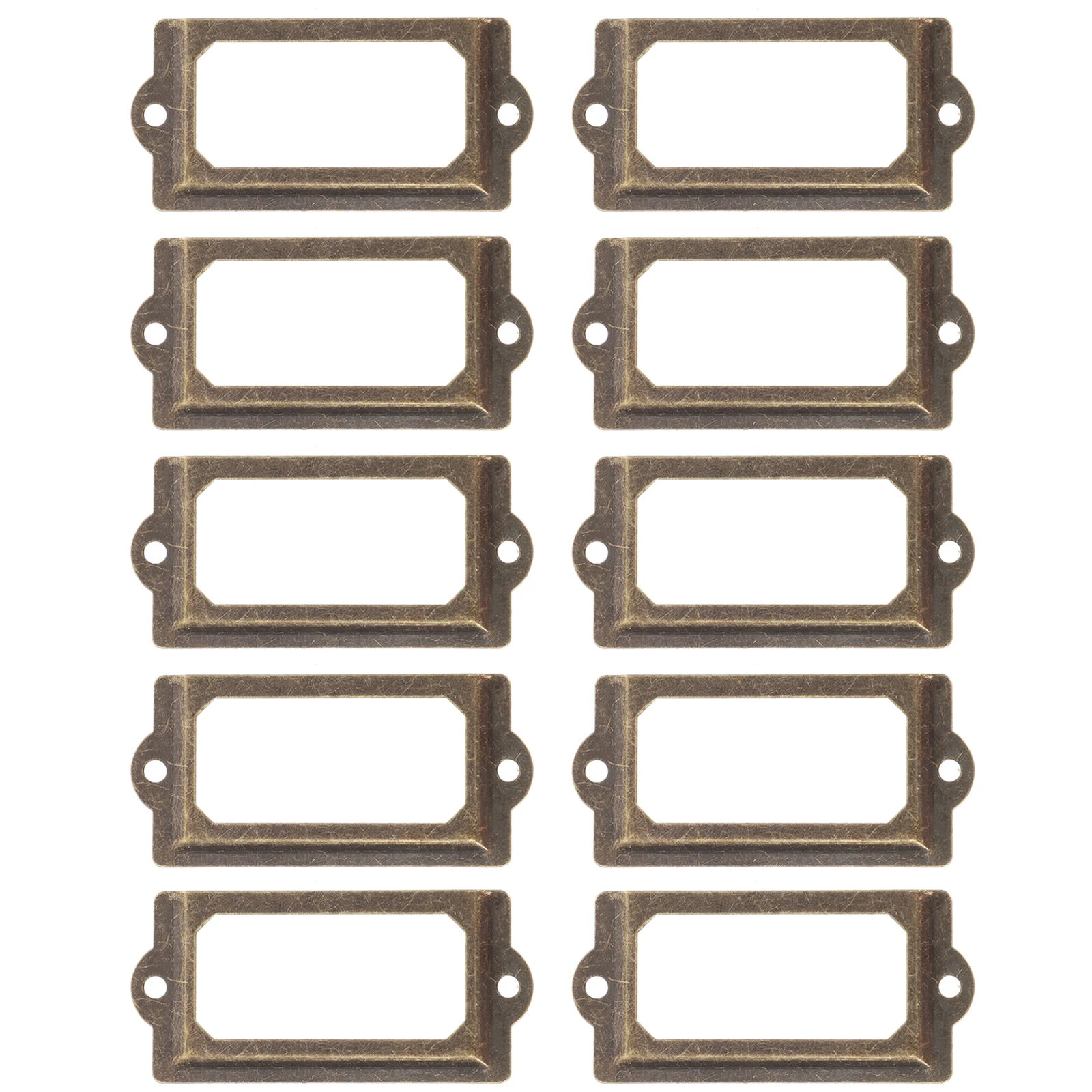 

12 Pcs Drawer Tag Label Holder Vintage Metal Label Frames Food Labels Retro Holders Smooth Surface Safe Reliable