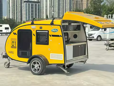 Wholesale Mini Lightweight Travel Trailer Teardrop Camper Trailer Tear Drop Trailer Rv Camper Small Caravan Camping Van