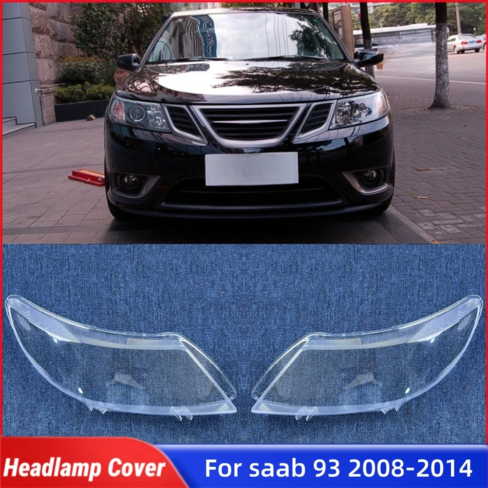 Carcasa Transparente para Faros Delanteros de SAAB 93 2008 2009 2010 2011 2012 2013 2014, Repuesto para Automóvil