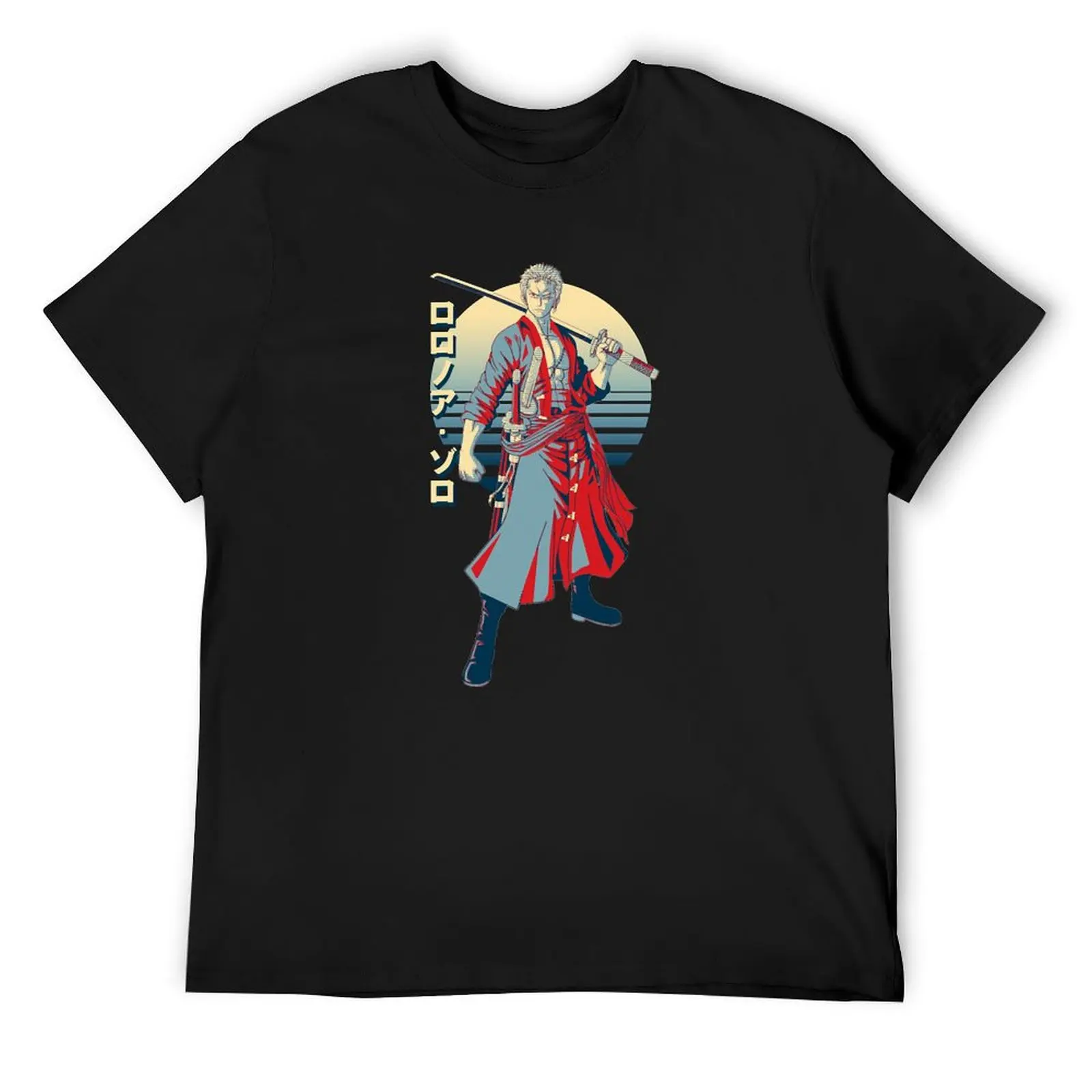 

Zoro Roronoa Retro -Tshirt T-Shirt vintage t shirts blue archive Louboutins Blouse Short sleeve tee men