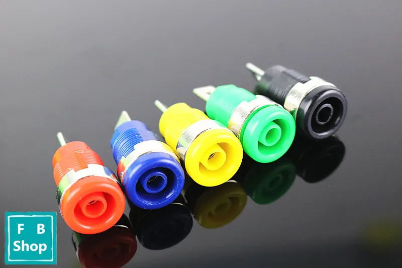 2pcs 4MM Binding Post Banana Socket panel mount Test Probe connector