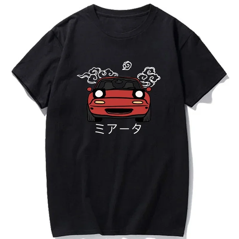 Japanese Automotive Miata MX5 TShirts Harajuku Vintage Initial Graphic Tshirts Men Women Summer Cool Loose Short Sleeve Tops image 2