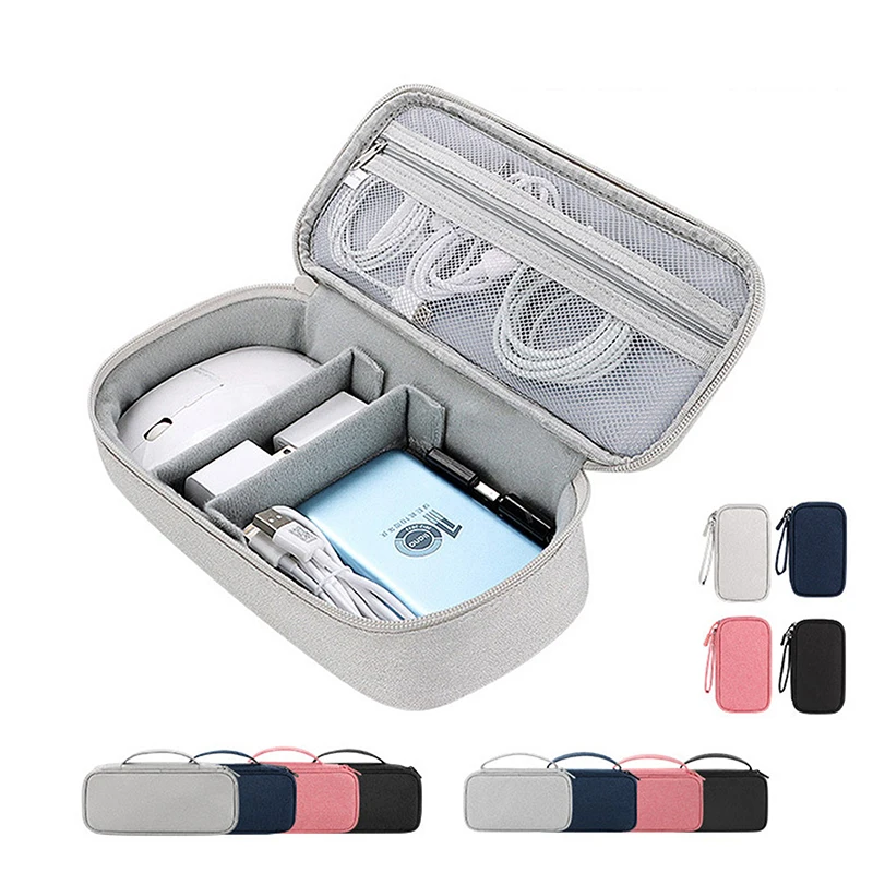 Tablet Laptop Digital Accessories Storage Bag for USB Flash Disk Charger Cable Organizer Mouse Phone Earphone Power Bank Pouch