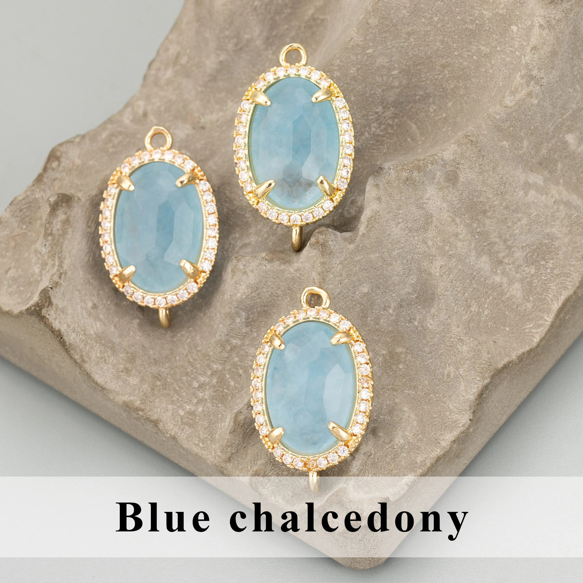 GUFEATHER MD81,jewelry accessories,18k gold plated,copper,natural stone,jewelry making,hand made,charms,diy pendants,4pcs/lot