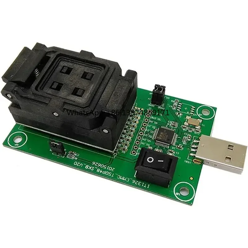 EMMC BGA153/BGA169 Test Socket USB Reader IC Size 11.5x13mm NAND Flash Tester For Programmer