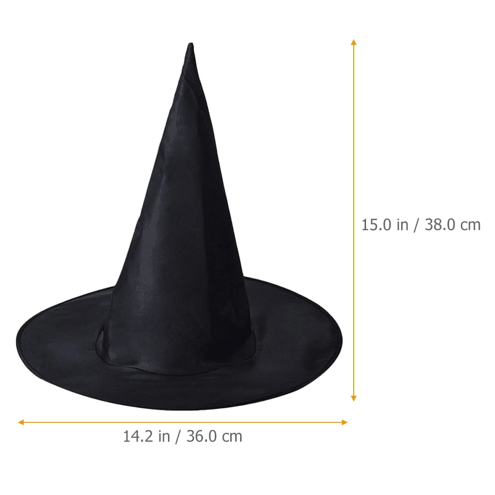 

6 Pcs Wizard Hat Props Has Party Hats Halloween Costume Decorate Witch Cosplay Accessory Oxford Cloth Child Black
