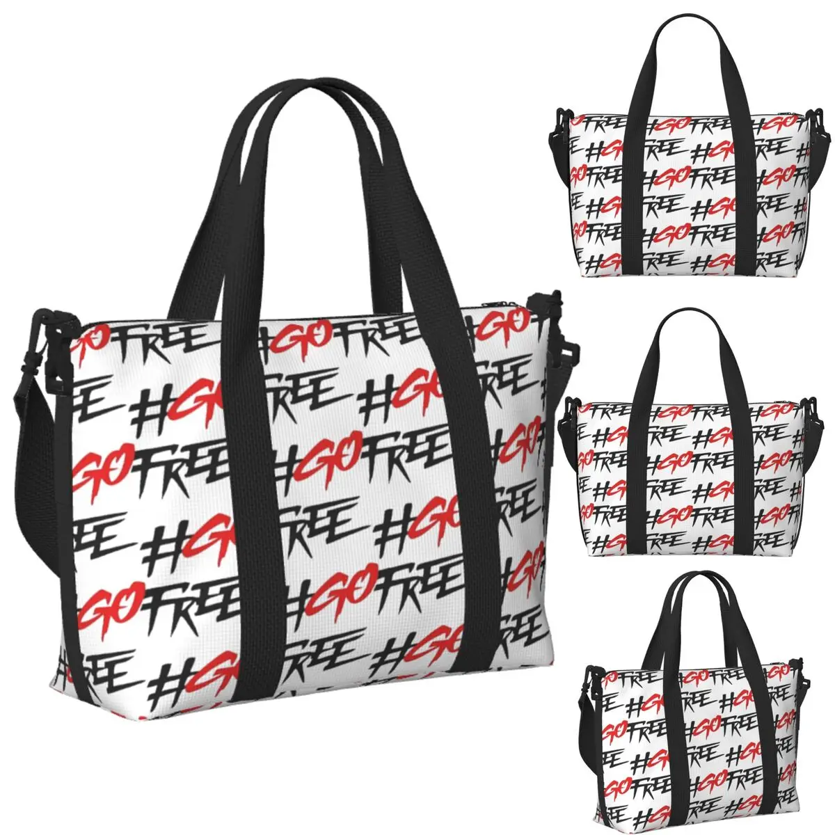 

Custom Go Free Pecco Bagnaia Beach Travel Bag Large Capacity Tote Bags for Gym Sport Women Shopping Duffle Shoulder Bag