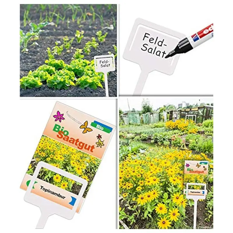 Luckshopping Plastic Gardening Labels, Succulent Labels, Insert Gardening Labels, Signage Plates