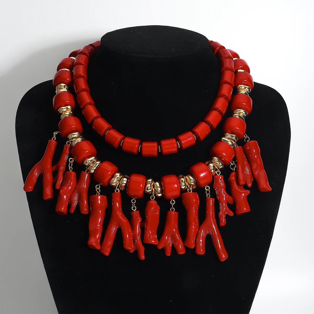 2025 ZAA Trendy Multilayer Resin Coral Pendant Necklaces Women Luxury Exquisit Banquet Jewelry Summer Holiday Beach Necklace