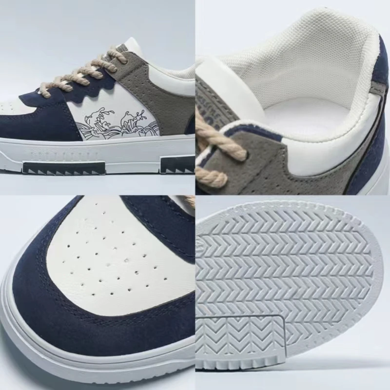 Nieuwe Herenschoenen Comfortabele Zachte Zool Heren Vrijetijdsschoenen Platte Schoenen Mode Trend Veterschoenen Casual Sportschoenen Lage Top Schoenen Heren