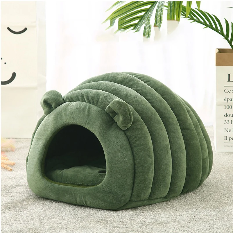 New warm cat litter Japanese pet dog litter autumn and winter cat bed semi-enclosed pet litter pet supplies