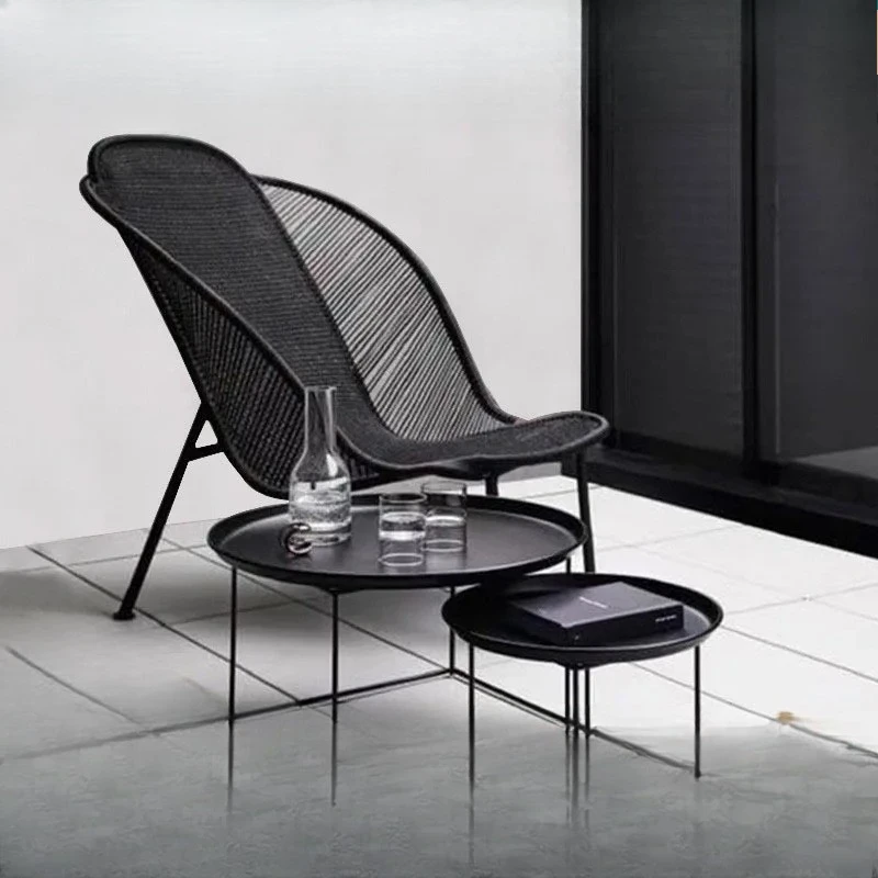 

Outdoor Balcony Nordic Three-piece Rattan Chair Small Table and Chairs Home Coffee Table Homestay