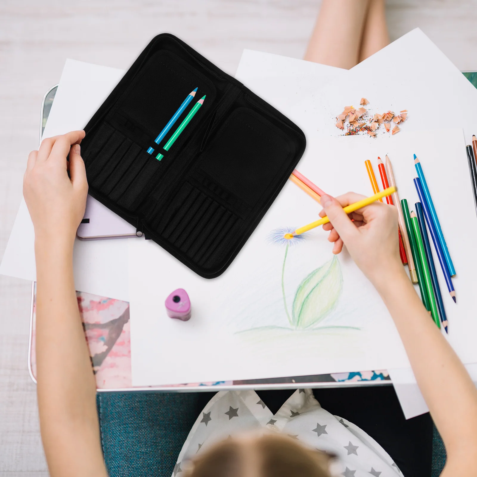 1 pz porta pennelli tela avvolgibile 15 slot organizer traspirante durevole portaoggetti per pennelli per artista acquerello olio