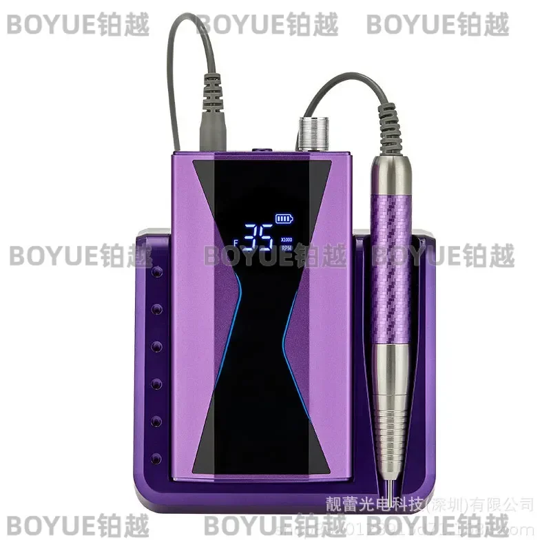 Portable Brushless Electric Nail Drill 40000 RPM Rechargeable Manicure Machine Professional Nail File Buffer Polisher Remover