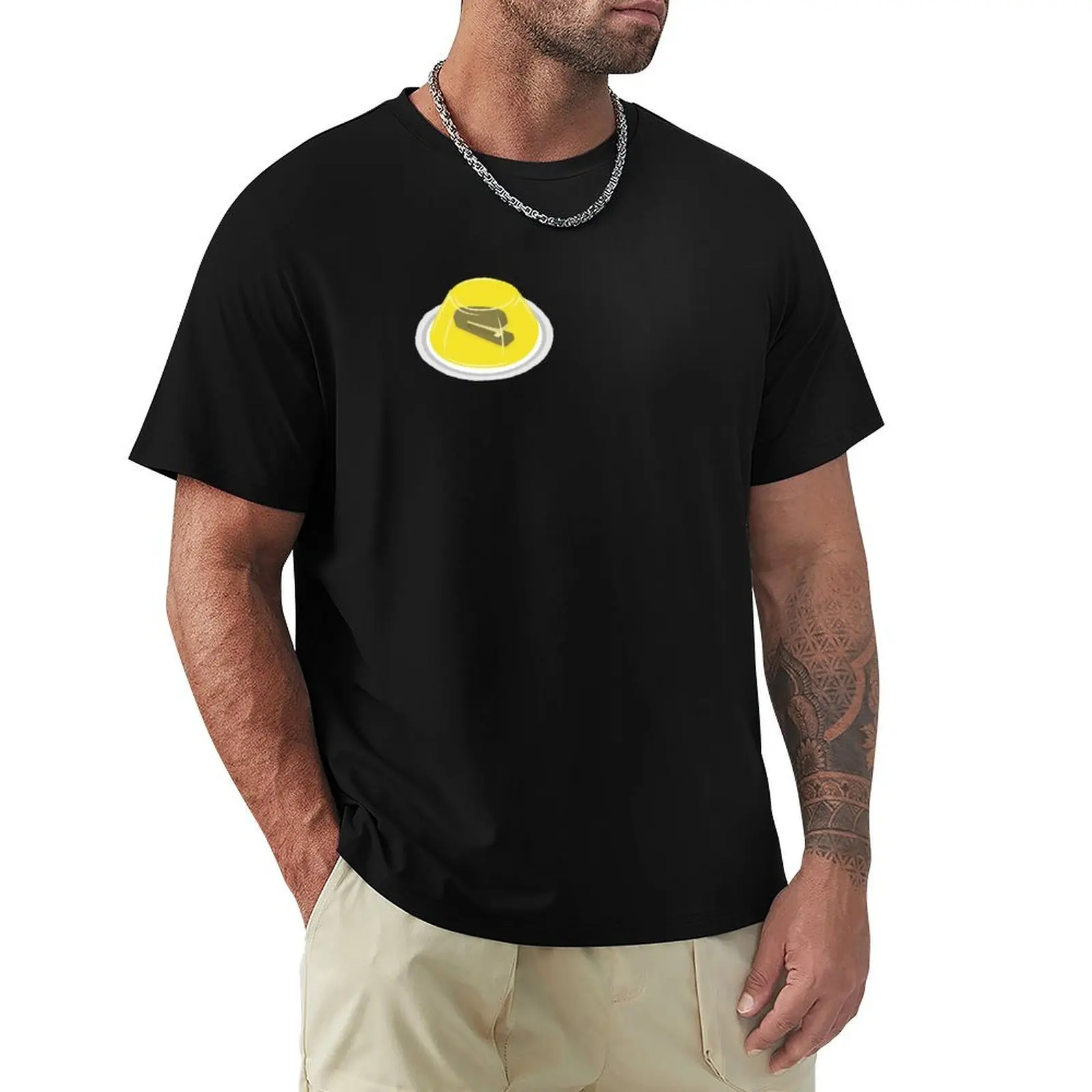 Jello Staple Prank T-Shirt Basic Casual Short Sleeve Cotton Shirt
